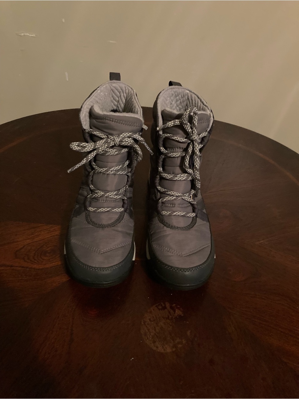 Sorel Gray Lace-Up Insulated Winter Boots